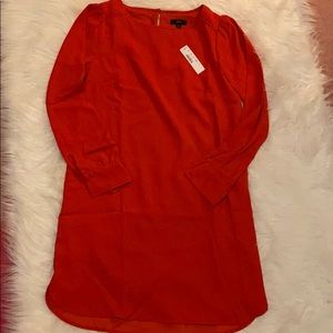 NWT J.Crew red long sleeve dress